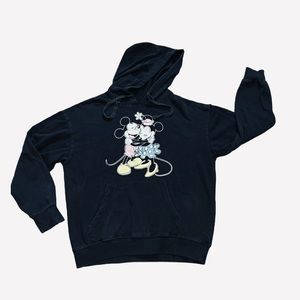 Disney Mickey Minnie Mouse black hoodie M